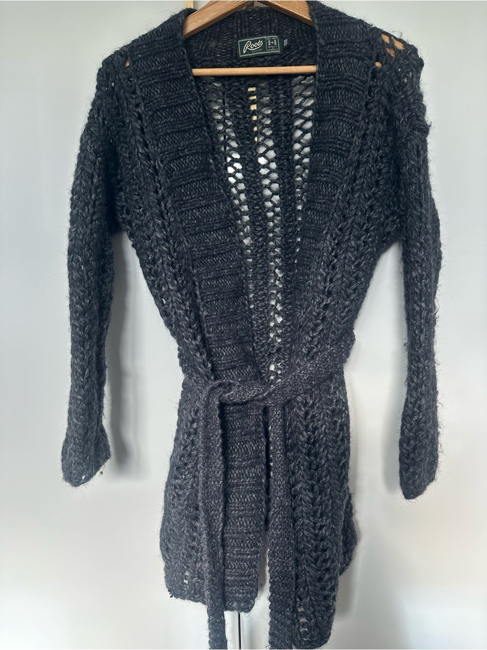 Roots Canada Wool/ Alpaca blend Chunky Knit Cardigan Sweater small